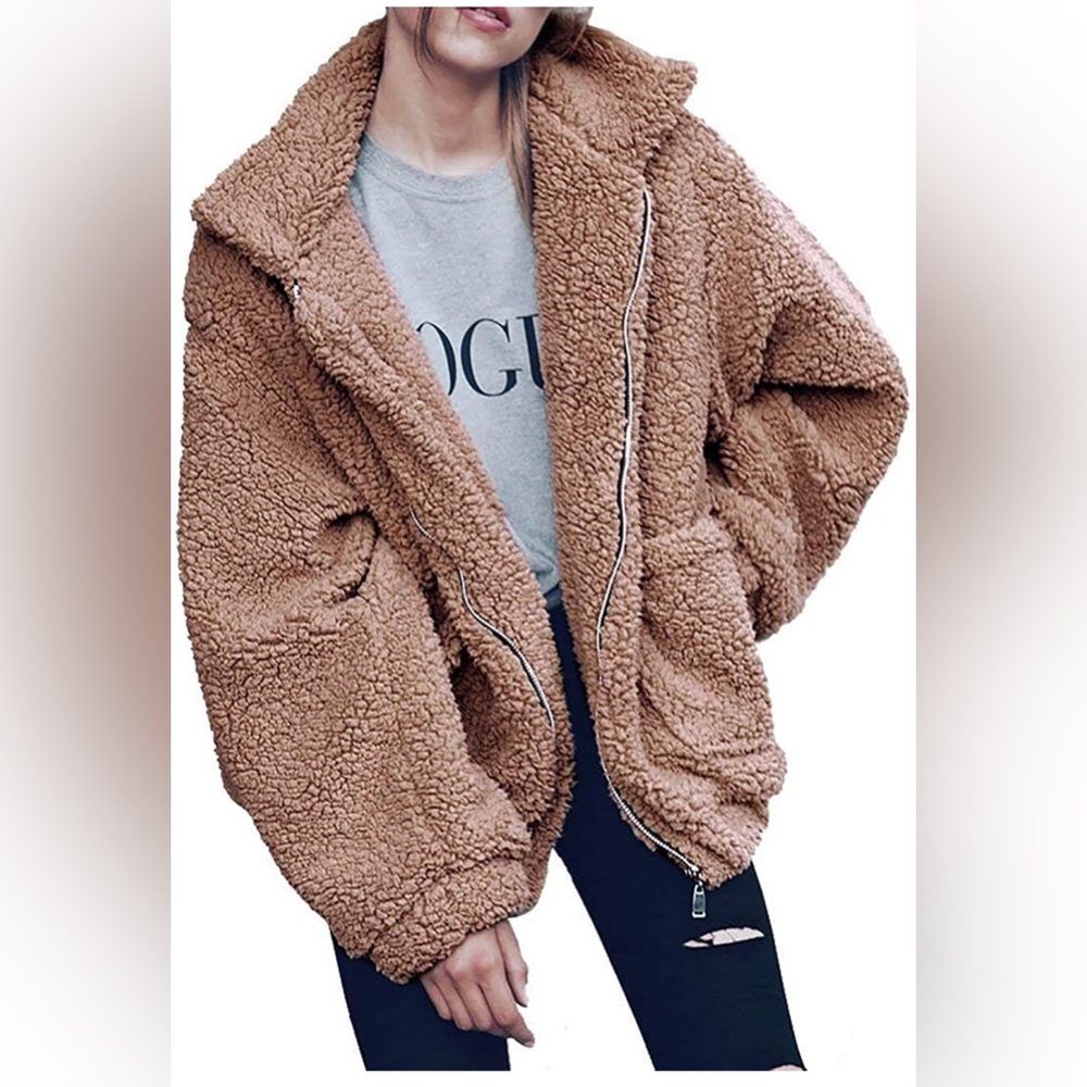 Prettygarden Zip Up Teddy Coat Women - Picture 2 of 6